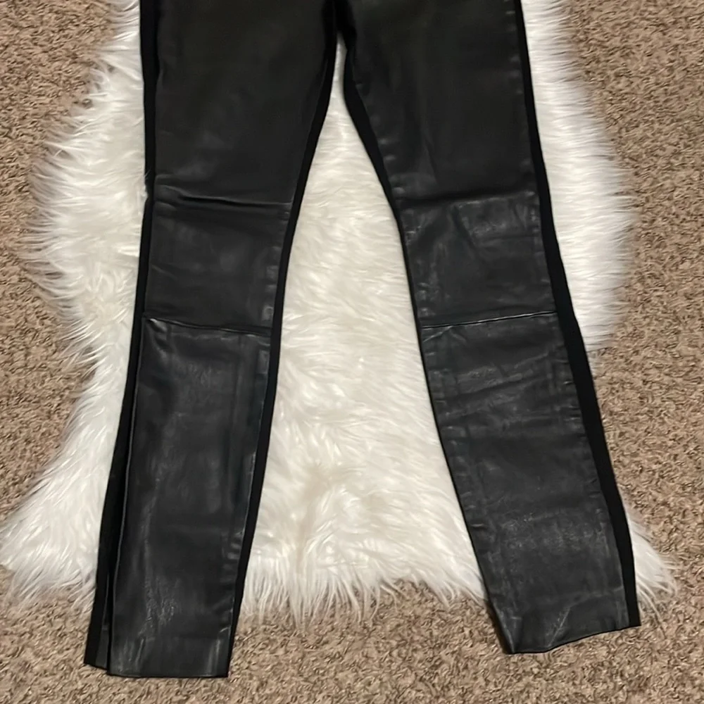 Rag and Bone Front Lamb Leather Pull On Pants - Picture 3 of 7